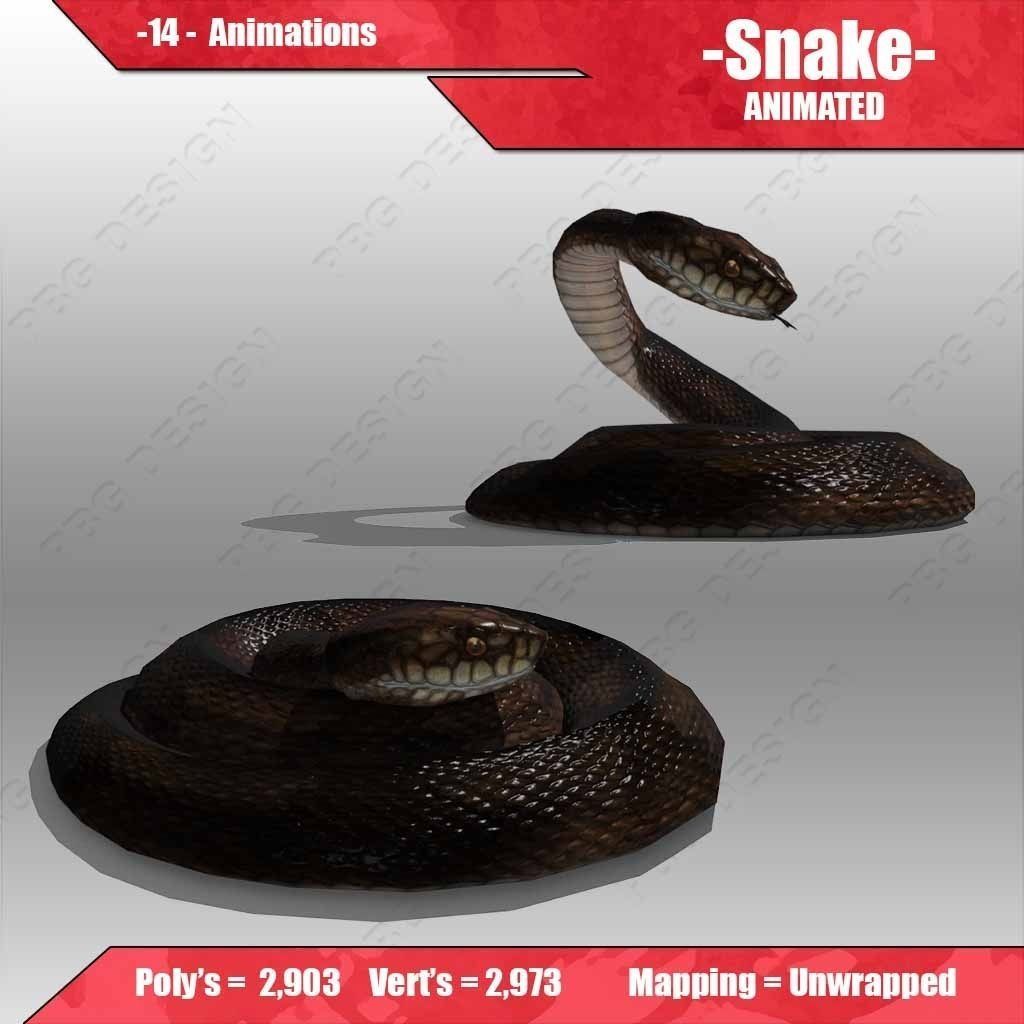 snake 3d model free